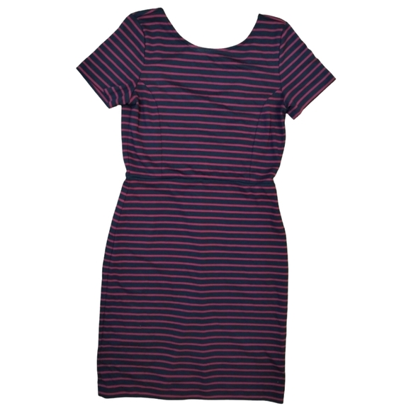 BANANA REPUBLIC Short Sleeve Stripe Dress - Picture 4 of 5